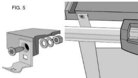DEWALT DW7463 - STEP 10. Attach front rail with brackets to the table top (Fig. 5) - 1