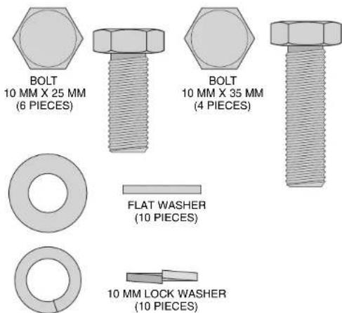 DEWALT DW7463 - Hardware Included with the DW7463 Heavy Duty Outfeed Table - 1