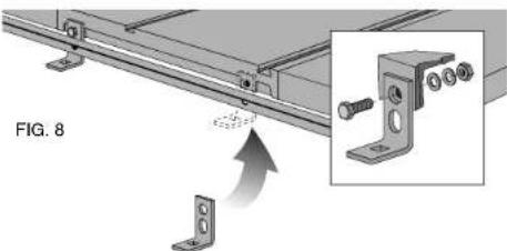 DEWALT DW7463 - STEP 14. Attach hanger brackets to saw table (Fig. 8). - 1