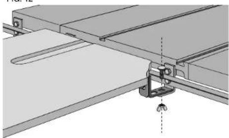 DEWALT DW7463 - ÉTAPE 21. Mettre en place la table de sortie (Fig. 12). - 1