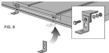 DEWALT DW7463 - Tape 14. Attacher les fixations pour suspendre à la table de la scie (Fig. 8). Vous aurez besoin de : - 1