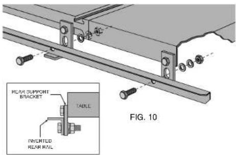 DEWALT DW7463 - ETAPE 15. Attacher les deux fixations de support dorsal (Fig. 9). (SI d'autres accessoires sont en place, les fixations de support dorsal sont Inutiles. Le rail dorsal s'attachera directement à l'accessoire). - 2