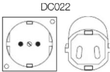 DEWALT DC022 - VOOR GEARDE WERKLAMPEN/LADERS VAN 16A EN LAGER MET EEN VAST SNOER DIE BEOEDL ZJ.NV VOOR GEBRUIK OP EEN NOMINALA 230 V CIRCUIT - 1
