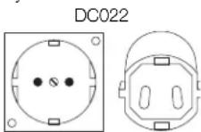 DEWALT DC022 - PARA LANTERNAS DE TRABALHO/CARREGADORES LIGADOS A TERRA COM UM FIO, QUE FUNCIONAM COM UMA TENSAO DE 16A E INFERIOR E QUE SE DESTINAM A UM CIRCUito DE ALIMENTacao COM TENSAO NOMINAL DE 230 V - 1