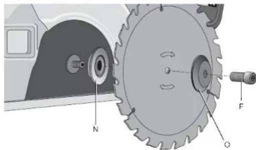 DEWALT DW733 - TO INSTALL THE BLADE - 2
