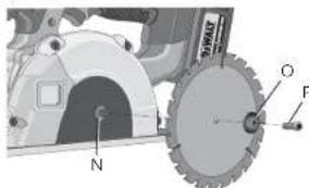DEWALT DW733 - TO INSTALL THE BLADE - 1