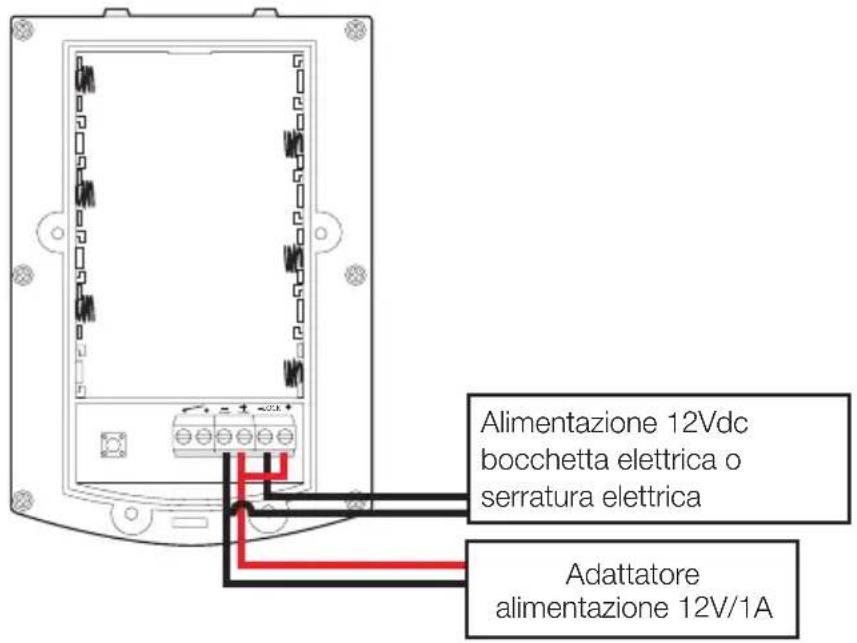 Alimentazione 12Vdc bocchetta elettrica o serratura elettrica Adattatore alimentazione 12V/1A
