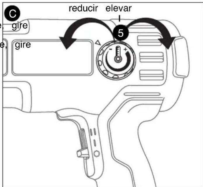 BLACK & DECKER BDPG700 - PERILLA DE AJUSTE DE TEMPERATUREA: FIGURA C - 1