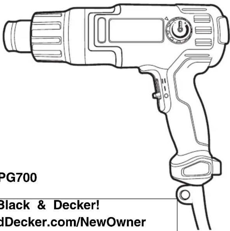 BLACK & DECKER BDPG700 - MANUAL DE' INSTRUCCIONES - 1