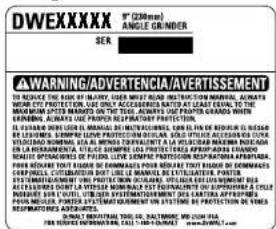 DEWALT DWE4519 - GARANTIA DE REEMBOLSO DE SU DINERO POR 90 DIAS - 1