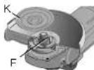 DEWALT DWE4519 - INSTALACION DE DISCOS CON CENTRODEPRIMIDO (FIG.8) - 1