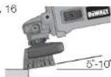 DEWALT D28140 - UTILISATION DE BROSSES FORME COUPELE ET DE BROSSES METALLIQUES A TOURET (FIG. 16, 17) - 1