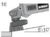 DEWALT D28131 - USO DE CEPILLOS DE ALAMBRE CON FORMA DE COPA Y DISCOS DE ALAMBRE (FIG. 16, 17) - 1