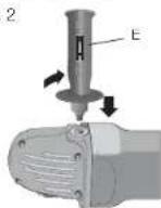 DEWALT D28112 - Fixation de la poignée latérale (Fig. 2) - 1