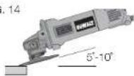 DEWALT D28402N - FINITION DE SURFACE AVEC DES DISQUES À LAMELLES DE PONÇAGE (FIG. 14) - 1