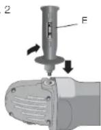 DEWALT D28402N - Instalación de la agarradera lateral (Fig. 2) - 1