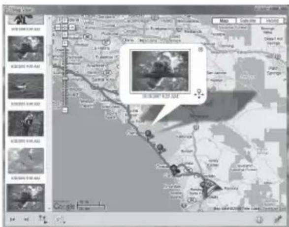 SONY GPSCS3KA - Viewing the image and the location where you recorded an image on a map/Viewing the route you traveled - 1