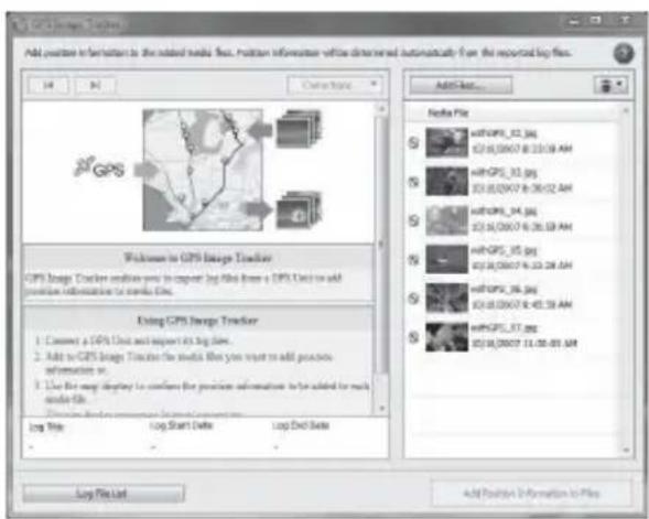 SONY GPSCS3KA - Drag-and-drop the selected images to the image file list on the right side of the main window of GPS Image Tracker. - 1