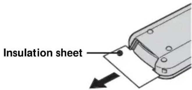 SONY CSSFEB - Removing the insulation sheet - 1
