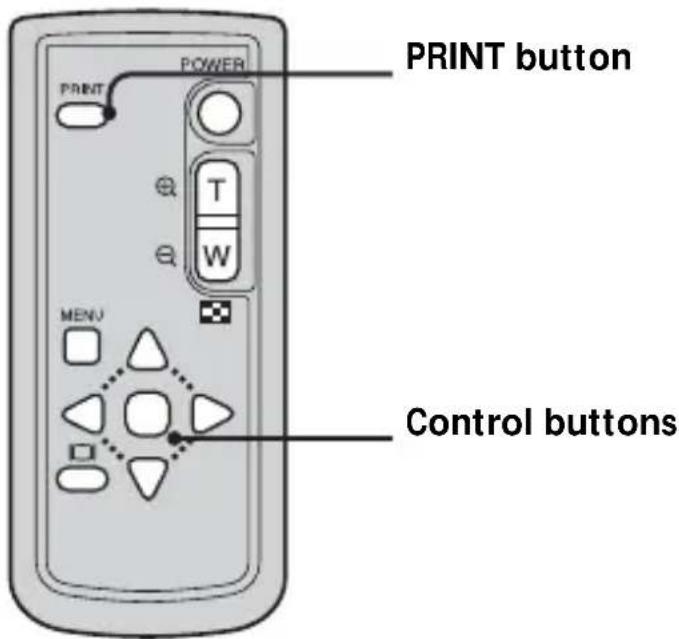 SONY CSSFEB - ■ Printing still images using the Remote Commander (In single-image mode) - 1
