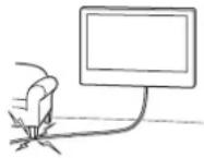 SONY SUWL700 - Zorg ervoor dat het netsnoer en de verbindingskabel niet beklemd raken. - 1