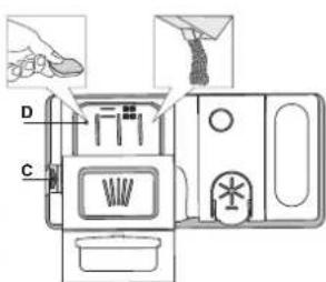 HOTPOINT HIC 3C34 - REEMPLIR LE DISTRIBUTEUR DE DÉTERGENT - 1