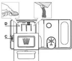 HOTPOINT HIC 3C34 - RIEMPIMENTO DEL DISTRIBUTORE DETERSIVO - 1