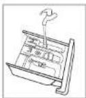 BRANDT BWF744QLW - Nettoyage du bac à détergent - 2