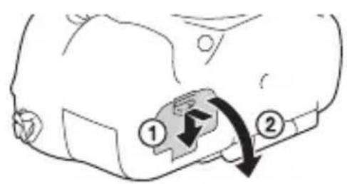 SONY ILCA77M2M - Sette inn batteriet/minnekortet (selges separat) - 1