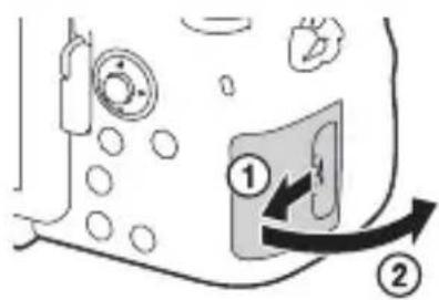 SONY ILCA77M2M - Inserting the battery pack/memory card (sold separately) - 4