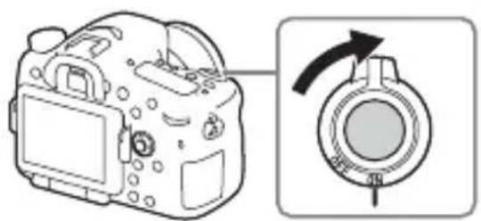 SONY ILCA77M2M - Indstil tænd/sluk-knappen på ON for at tænde for kameraet. - 1