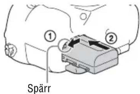 SONY ILCA77M2M - Isättning av batteripaketet/ett minneskort (säljs separat) - 2