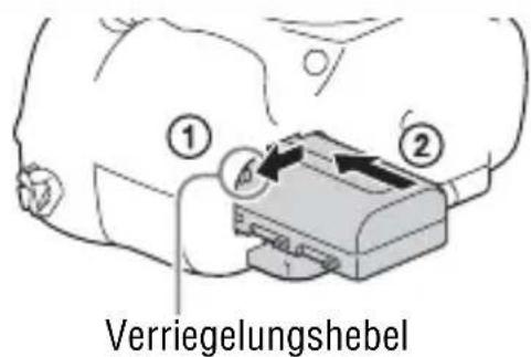 SONY ILCA77M2M - Einsetzen des Akkus/einer Speicherkarte (getrennt erhältlich) - 2