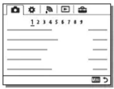 SONY ILCA77M2M - Funktionen, die mit der Taste MENU ausgewählt werden konnen - 1