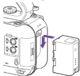SONY ILMEFX6T - Utilisation d'un pack batterie - 1