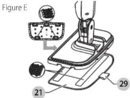 BLACK & DECKER HSMC1321 - Attaching a cleaning pad - Fig. E - 1