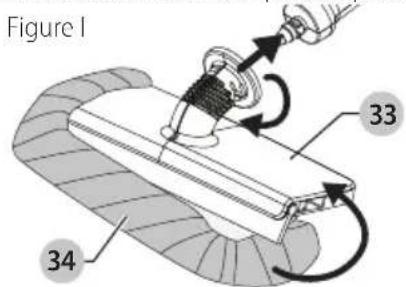 BLACK & DECKER HSMC1361SGP - Colocacion de una almohadilla en la escobilla de goma - Fig.1 - 1