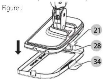 BLACK & DECKER HSMC1361SGP - FIXATION DU PATIN A TAPIS - Fig. H - 1