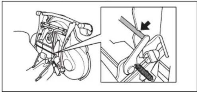 HUSQVARNA Rider 320 AWD - Nastavitev kosišca v položaj za kosnjo - 1