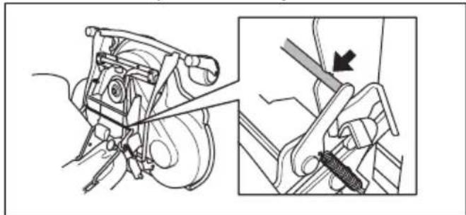 HUSQVARNA Rider 316T AWD - Pour mettre le carter de coupe en position de tonte - 1