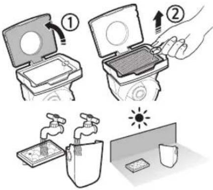 SAMSUNG SR1AM7010UW - Nettoyage du réservoir de poussière - 4