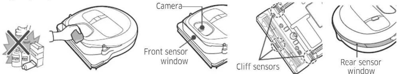 SAMSUNG SR1AM7010UW - Cleaning the sensors and the camera - 1
