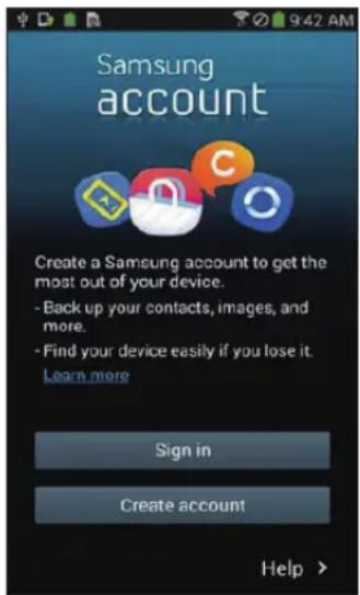 SAMSUNG SR2AJ9040W - Creating your Samsung account - 1