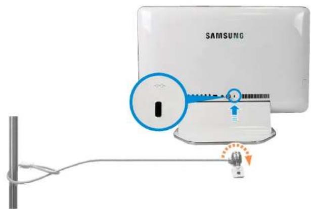 SAMSUNG DP505A2GIEXP - Utilisation du logement de sécurité - 1