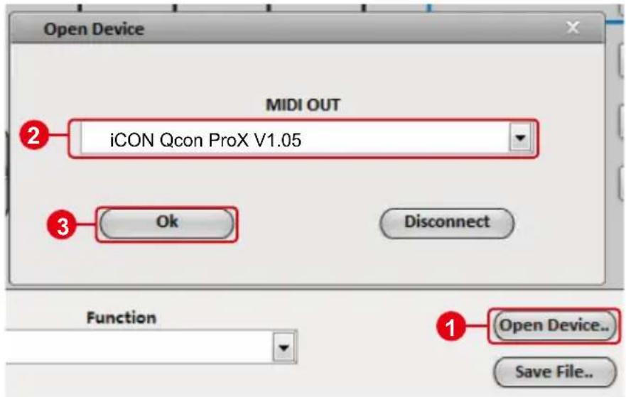 icon QCon Pro X - Affectation de messages MIDI en mode défini par l'utilisateur en utilisant iMap™ - 3