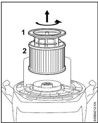 STIHL SE 122 - Substituir o elemento do filtro - 1
