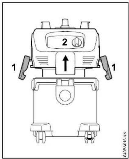 STIHL SE 122 - Golirea recipientului - 1