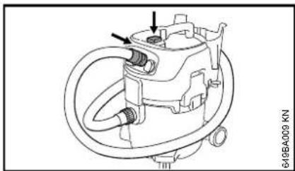 STIHL SE 122 - Imurin yläosan asentaminen - 2