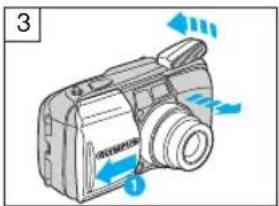 OLYMPUS Stylus 100 wide - EINSETZEN UND ÜBERPRÜFEN DER BATTERIE - 3