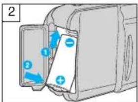 OLYMPUS Stylus 100 wide - EINSETZEN UND ÜBERPRÜFEN DER BATTERIE - 2